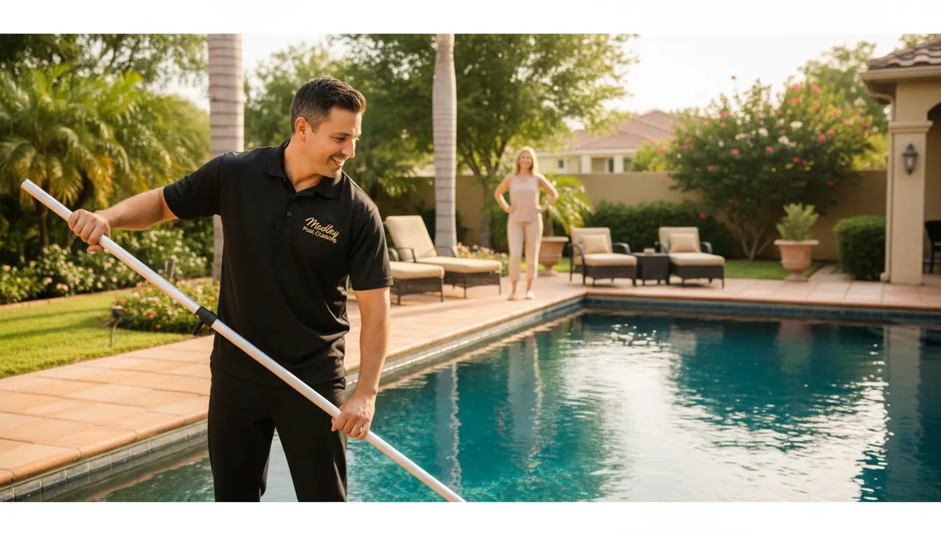 Step-by-step guide to deep cleaning a residential pool in Medley